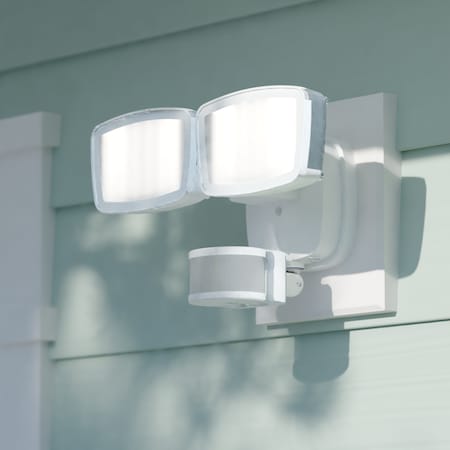 Vaxcel White Integrated LED Motion Sensor Dusk to Dawn Outdoor Security Flood Light - 240 Degree - 85 Ft. T0700